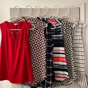 GUC Bundle of 6 Tops, 4 Perception , 2 Ana James, Medium